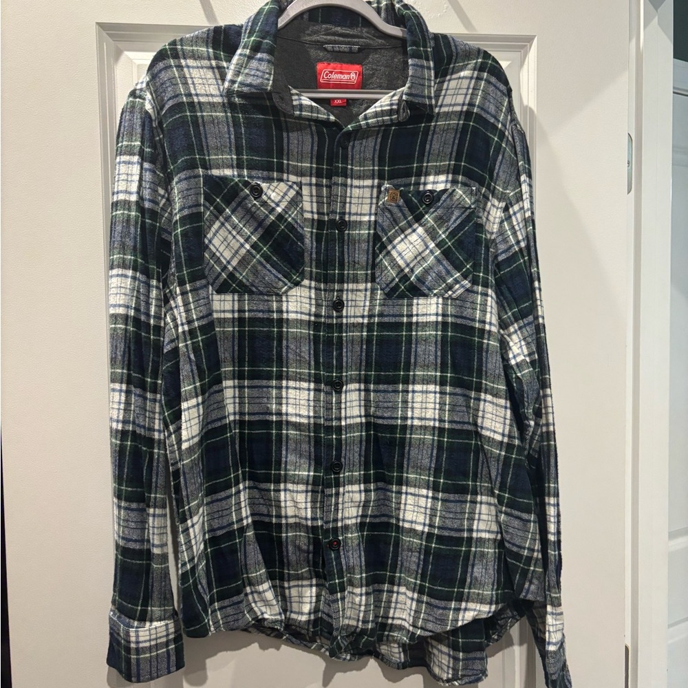 Coleman Blue and Green Plaid Shirt